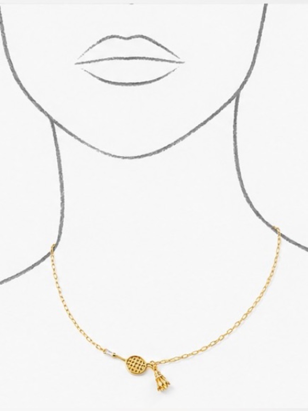 Anthropologie Gold Badminton Racket Charm Necklace NWT 
🎾✨ - Picture 6 of 13